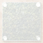 Glass Green Leafy Drink Onderzetter Glazen Onderzetter (Achterkant)