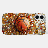 Glass Guard Basketball Case-Mate iPhone Case (Achterkant (horizontaal))