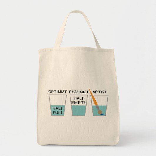 Glass Half Full Artist Tote Bag (Voorkant)