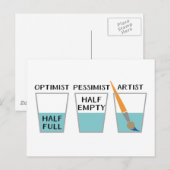 Glass Half Full Funny Meme Briefkaart (Voorkant / Achterkant)