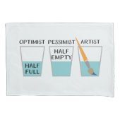 Glass Half Full Funny Meme Kussensloop (Voorkant)