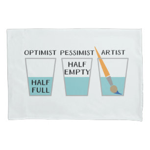 Glass Half Full Funny Meme Kussensloop