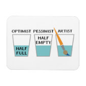 Glass Half Full Funny Meme Magneet (Horizontaal)