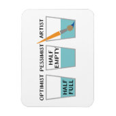 Glass Half Full Funny Meme Magneet (Verticaal)