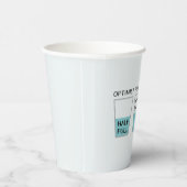 Glass Half Full Funny Meme Papieren Bekers (Rechts)