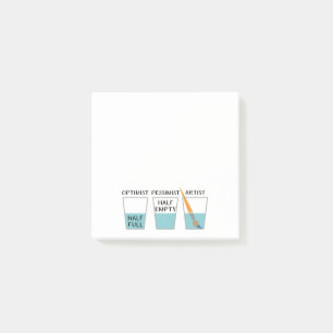 Glass Half Full Funny Meme Post-it® Notes