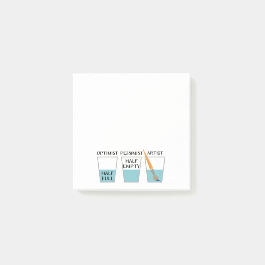 Glass Half Full Funny Meme Post-it® Notes (Voorkant)