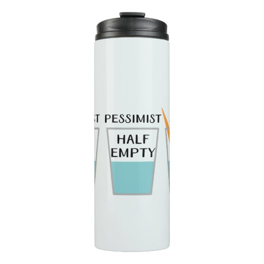 Glass Half Full Funny Meme Thermosbeker (Voorkant)