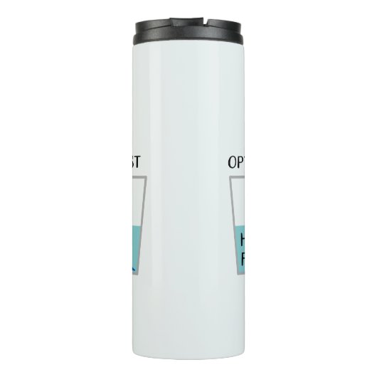 Glass Half Full Funny Meme Thermosbeker (Achterkant)