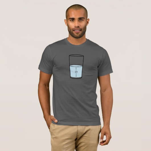 Glass Half Full - optimisme T-shirt (Voorkant volledig)