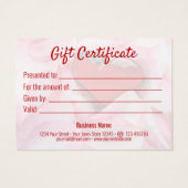 Glass Heart Roos Petals Valentijnsdag Gift Kaart (Achterkant)