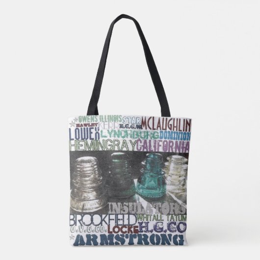 Glass Insulator Canvas tas Grocery Tas (Achterkant)