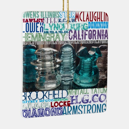 Glass Insulator COLLECTORS Ornament Gift (Rechts)