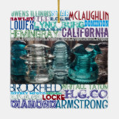 Glass Insulator COLLECTORS Ornament Gift (Achterkant)