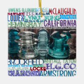 Glass Insulator COLLECTORS Ornament Gift (Voorkant)