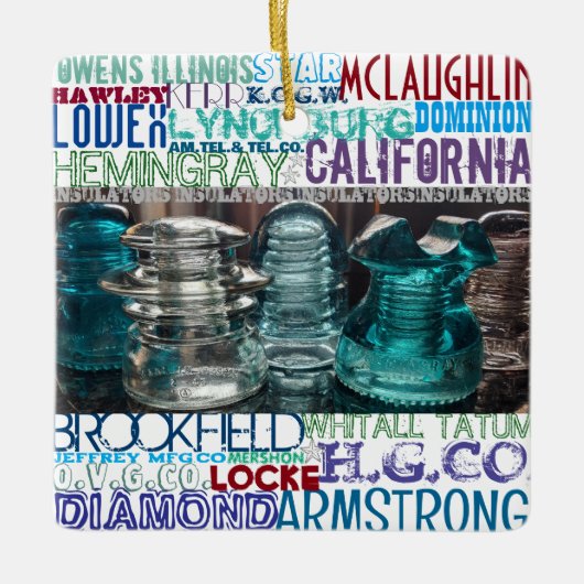 Glass Insulator COLLECTORS Ornament Gift (Voorkant)