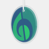 Glass IVH Logomark-Ornament Glas Ornament (Voorkant links)