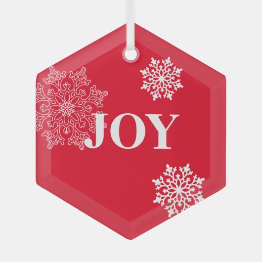 Glass kerstversiering-JOY Glas Ornament (Voorkant)