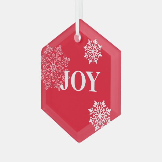Glass kerstversiering-JOY Glas Ornament (Voorkant links)
