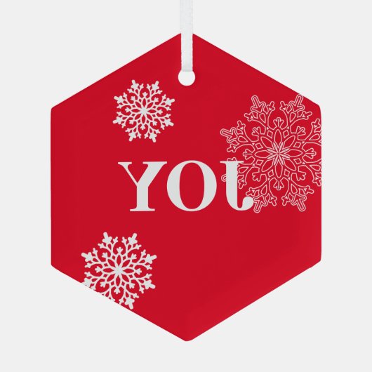 Glass kerstversiering-JOY Glas Ornament (Achterkant)