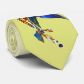 Glass Koi Art Sunrise Japan Traditional Design Str Stropdas (Opgerold)