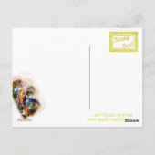 Glass Koi Fish Japanese Art Design Briefkaart (Achterkant)