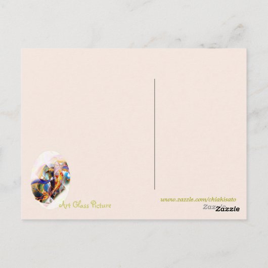 Glass Koi Fish Modern Fine Art Briefkaart (Achterkant)