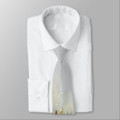 Glass Leaves White Wedding Japans Designer Stropda Stropdas (Gebonden)