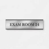 Glass look Doctor's Sign Signs Examen Room Deurbordje (Voorkant)