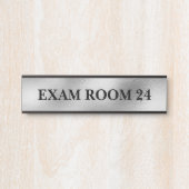 Glass look Doctor's Sign Signs Examen Room Deurbordje (Voorkant)