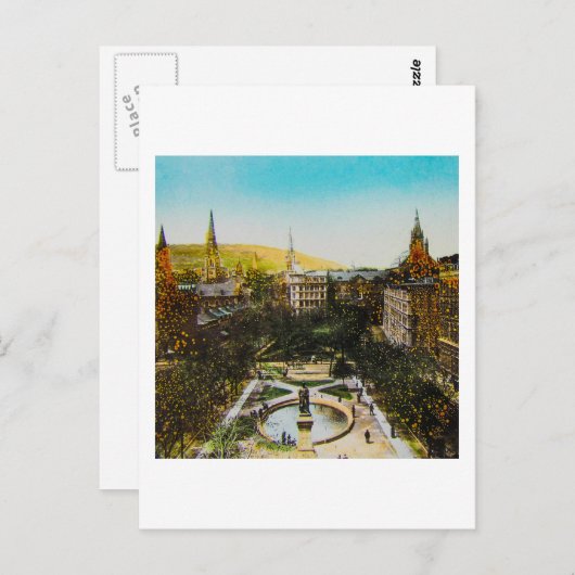 Glass Magic Lantern Slide MONTREAL 1890 Canada Briefkaart (Voorkant / Achterkant)