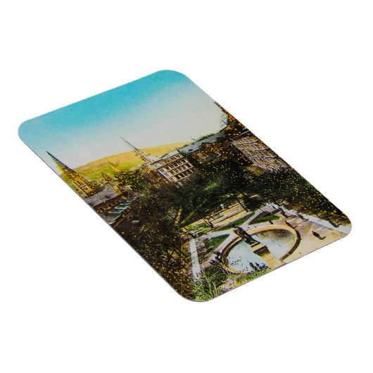 Glass Magic Lantern Slide MONTREAL 1890 Canada Pos Magneet (Rechterzijde)