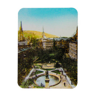 Glass Magic Lantern Slide MONTREAL 1890 Canada Pos Magneet