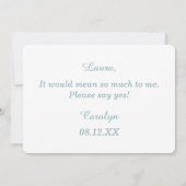 Glass Mason Jar Floral Bridesmaid Invite Kaart (Achterkant)