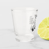 Glass met fijne tijd shot glas (Links)