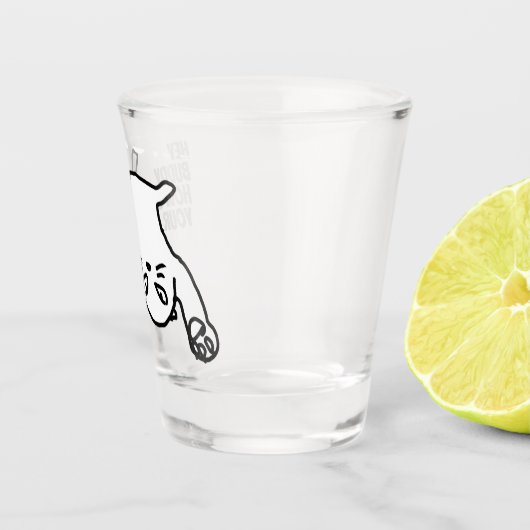 Glass met fijne tijd shot glas (Rechts)