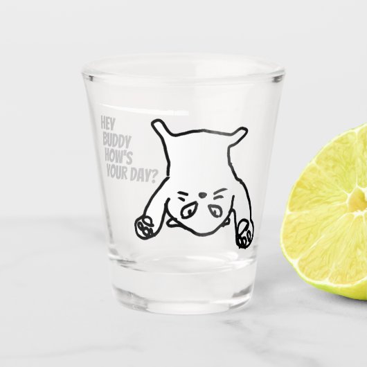 Glass met fijne tijd shot glas (Voorkant)