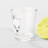 Glass met fijne tijd shot glas (Rechts)