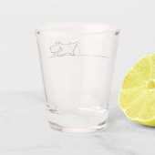 Glass met fijne tijd shot glas (Achterkant)