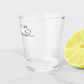 Glass met fijne tijd shot glas (Rechts)