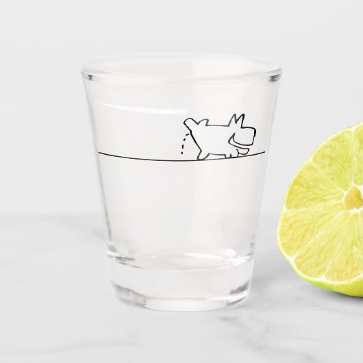 Glass met fijne tijd shot glas (Voorkant)