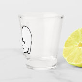 Glass met fijne tijd shot glas (Rechts)