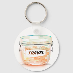 Glass Money Travel Jar Sleutelhanger