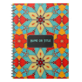 Glass Mosaic - Cheerful Folk Art, kijk - je titel Notitieboek