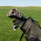 Glass Mosaic Skull, beige Golfheadcover (Insitu)