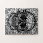 Glass Mosaic Skull, zwart wit Legpuzzel (Horizontaal)