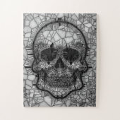 Glass Mosaic Skull, zwart wit Legpuzzel (Verticaal)