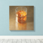 Glass of Whisky 2010 Canvas Afdruk (Insitu (Houten vloer))