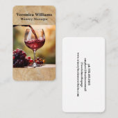 Glass of Wine Pour | Tastings Visitekaartje (Voorkant / Achterkant)