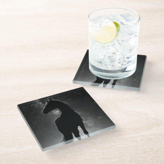 Glass Onderzetter Dark Silhouette Glazen Onderzetter (Schuin)